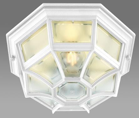 Elstead Latina White Finish Outdoor Flush Wall/Ceiling Lantern