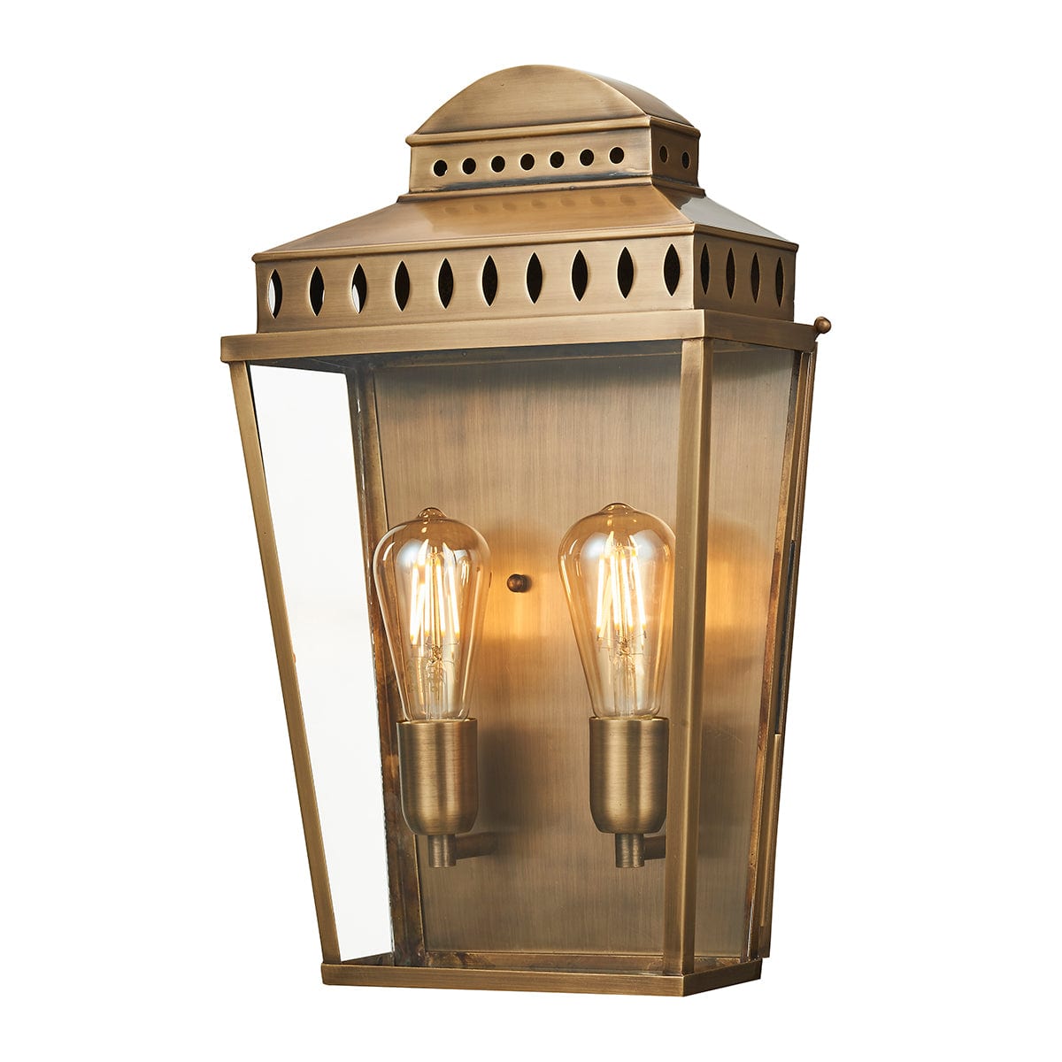 Mansion House 1 Lt Large Brass Outdoor Wall Lantern Elstead Lighting