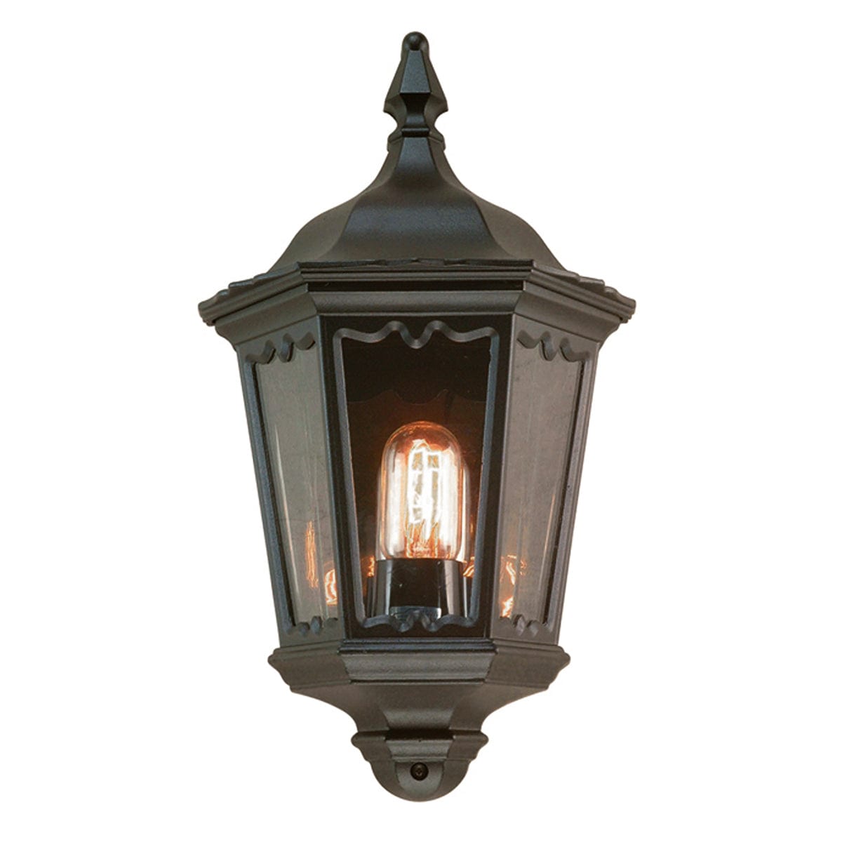 Elstead Lighting Medstead 1 Light Black Outdoor Half Lantern