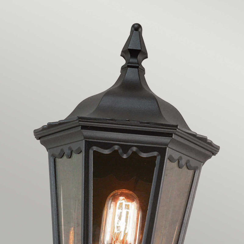 Elstead Lighting Medstead 1 Light Black Outdoor Half Lantern