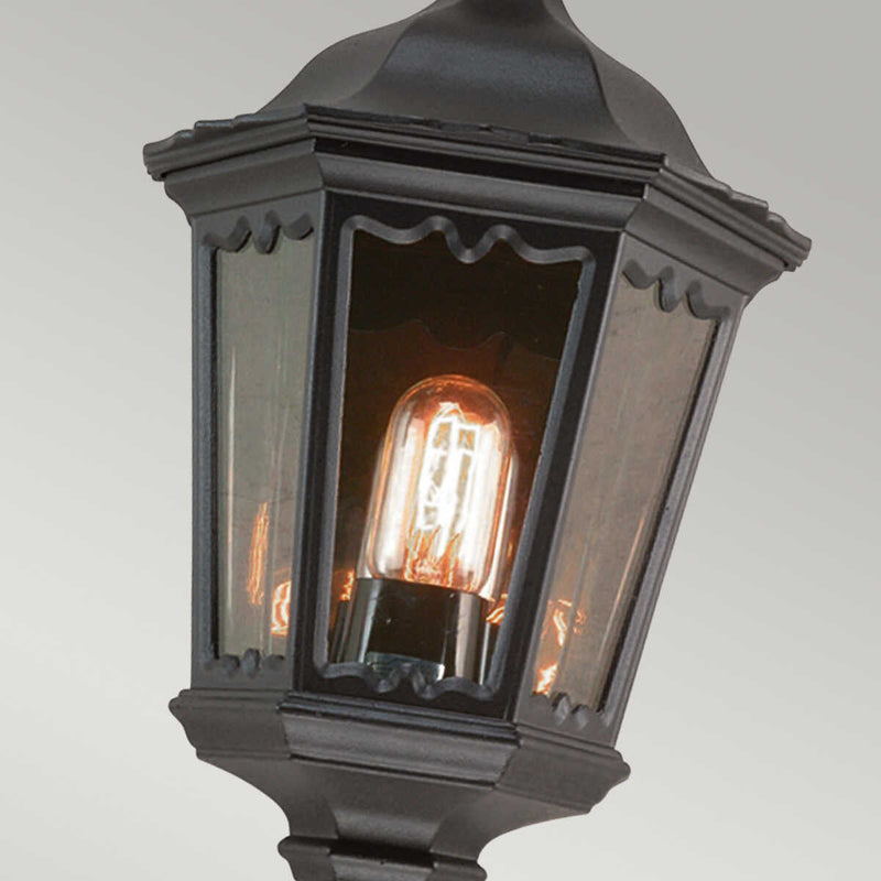 Elstead Lighting Medstead 1 Light Black Outdoor Half Lantern