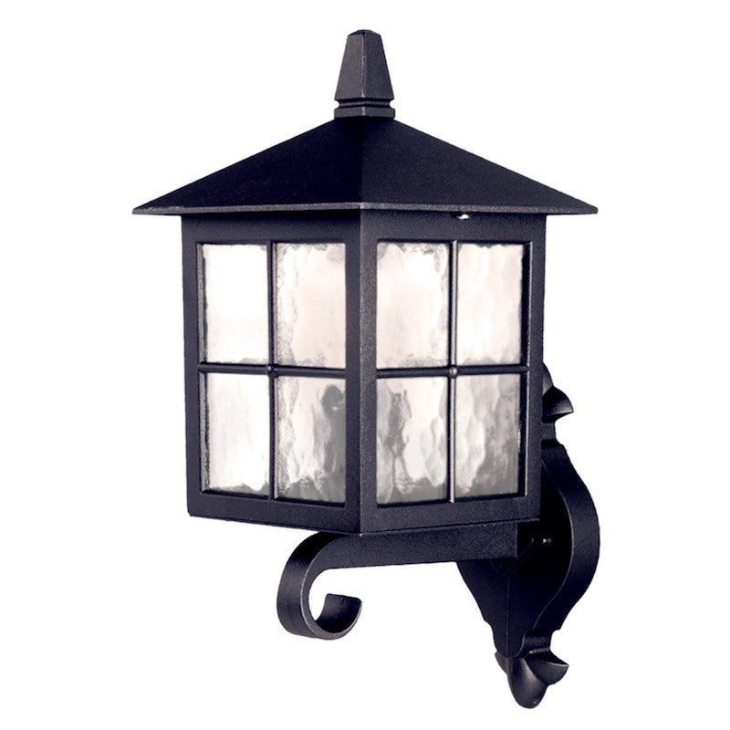 Elstead Winchester Black Finish Outdoor Uplighter Wall Lantern