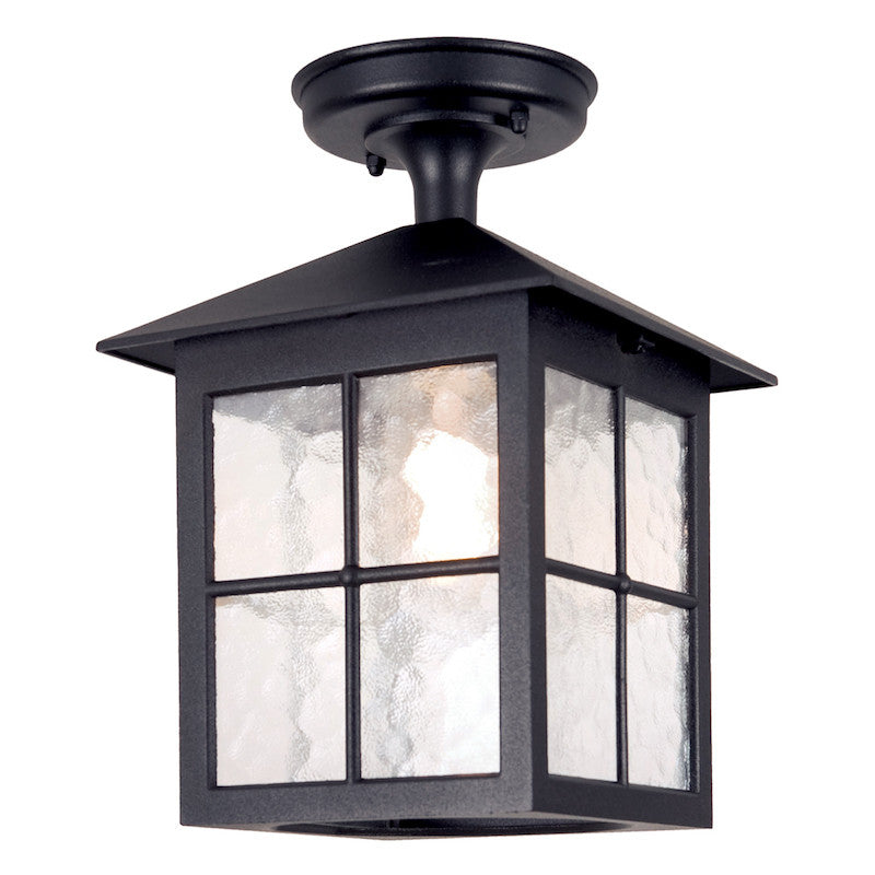 Elstead Winchester Black Finish Outdoor Flush Lantern