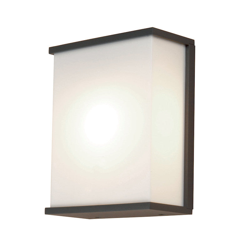 Elstead Box Cube Dark Grey Outdoor Wall Light