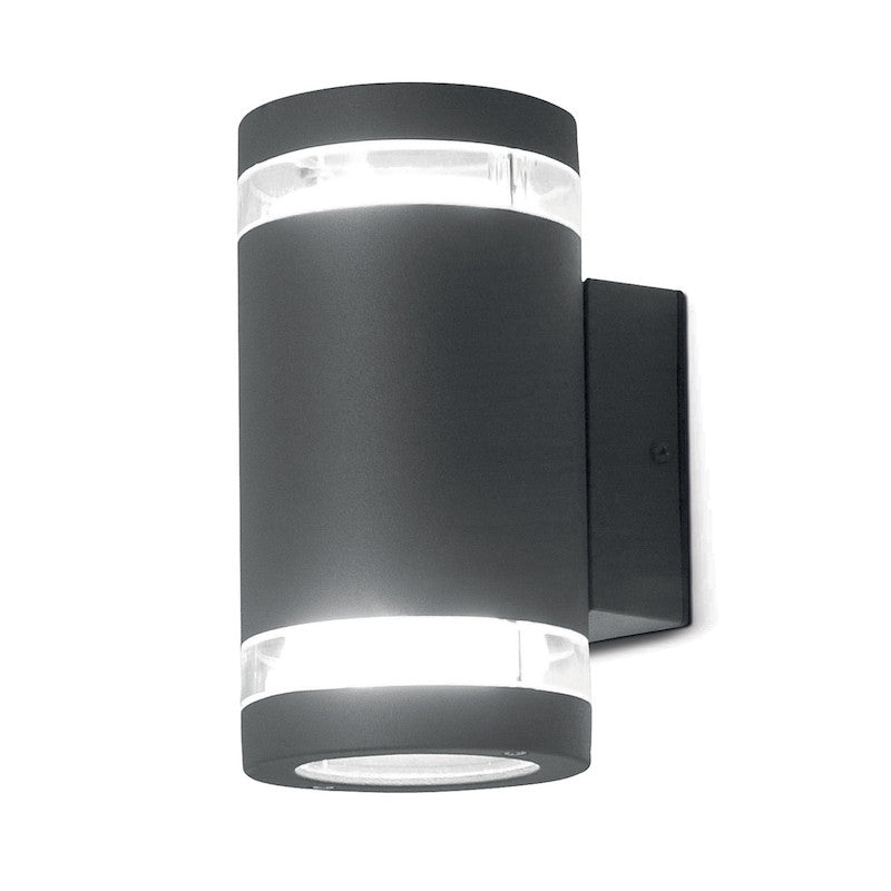 Elstead Focus Dark Grey Outdoor Up And Downlighter Wall Light