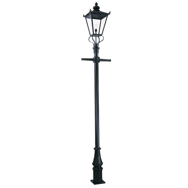 Elstead Wilmslow Black Finish Outdoor Large Lamp Post