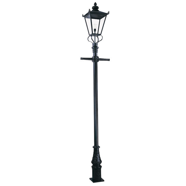 Elstead Wilmslow Black Finish Outdoor Large Lamp Post