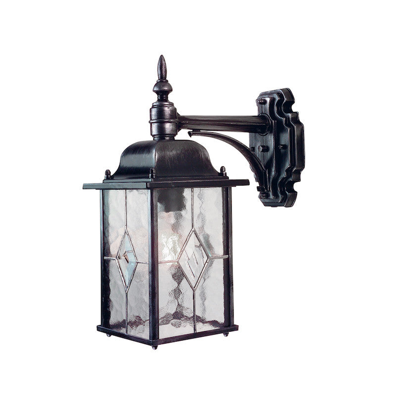 Elstead Wexford Black Finish Outdoor Downlighter Wall Lantern