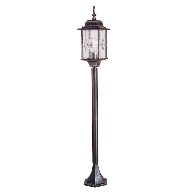 Elstead Wexford Black Finish Outdoor Pillar Lantern