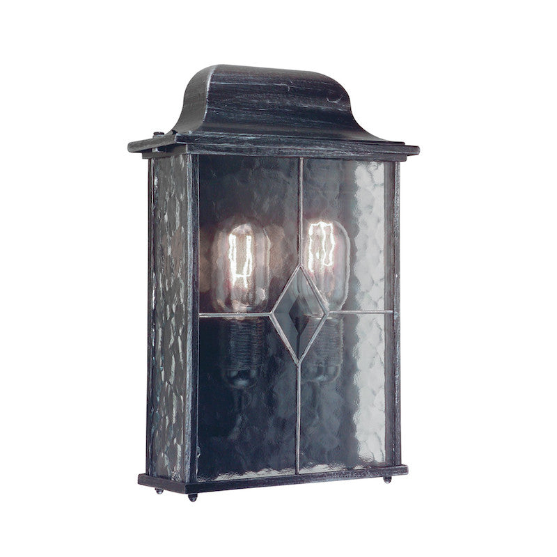 Elstead Wexford Black Finish Outdoor Half Wall Lantern