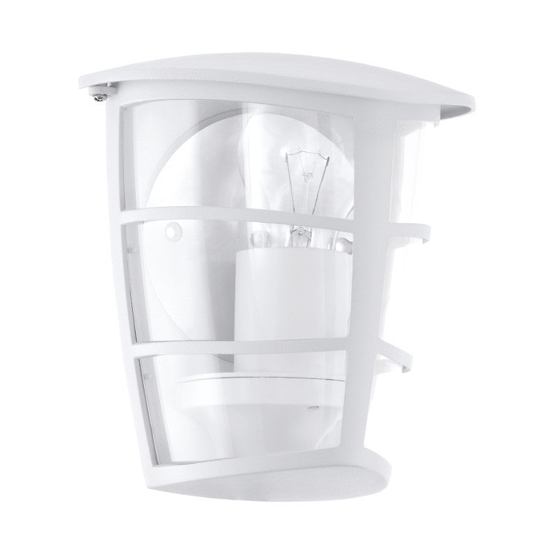 Eglo Aloria White Finish Outdoor Flush Wall Light 93403 by Eglo Outdoor Lighting