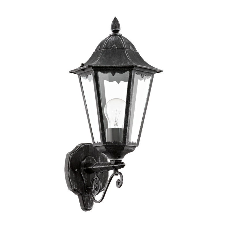 Eglo Navedo Black/Patina Silver Finish Outdoor Wall Light 93457 by Eglo Outdoor Lighting