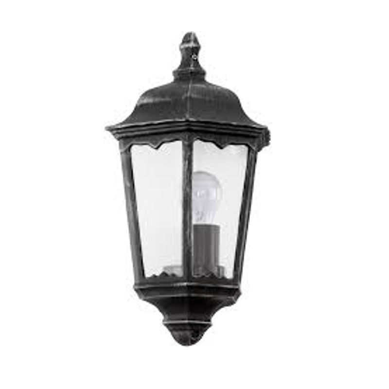 Eglo Navedo Black/Patina Silver Finish Outdoor Flush Wall Light 93459 by Eglo Outdoor Lighting