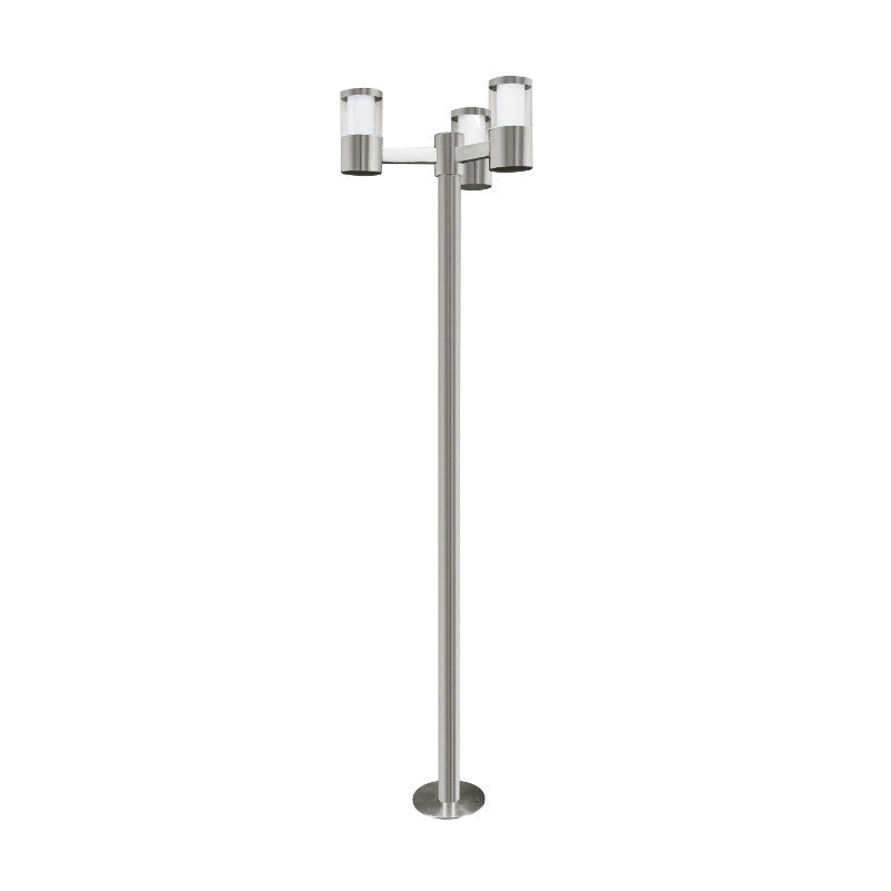 Eglo Basalgo 1 Stainless Steel Finish Outdoor 3 Light LED Lamp Post Light 94281 by Eglo Outdoor Lighting