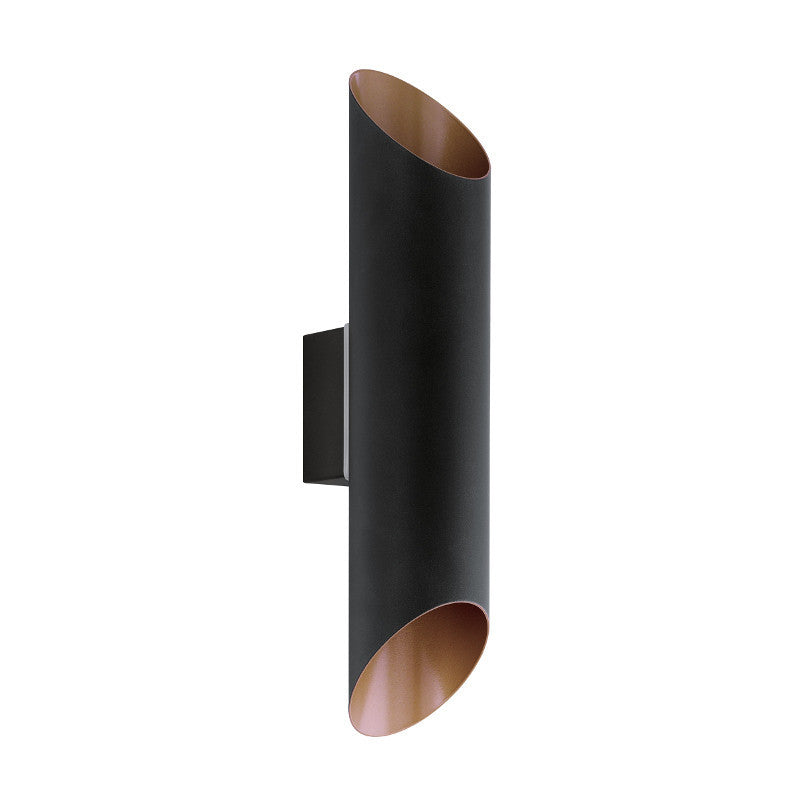 Eglo Agolada Black & Copper Finish Outdoor 2 Light LED Wall Light 94804 by Eglo Outdoor Lighting