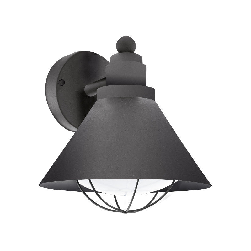 Eglo Barrosela Black Finish Outdoor Wall Light 94805 by Eglo Outdoor Lighting