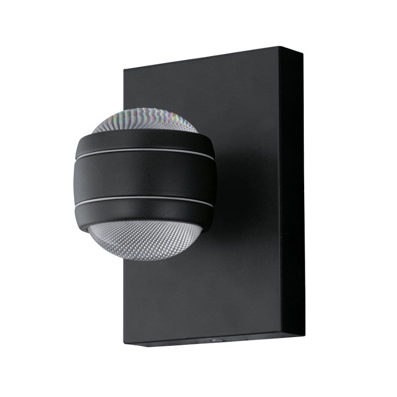 Eglo Sesimba Black Finish 2 Light Outdoor LED Wall Light 94848 by Eglo Outdoor Lighting