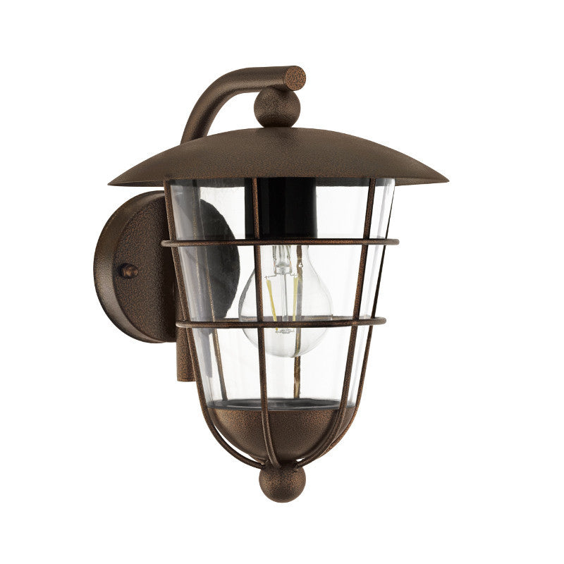 Eglo Pulfero 1 Brown Finish Outdoor Wall Light 94855 by Eglo Outdoor Lighting