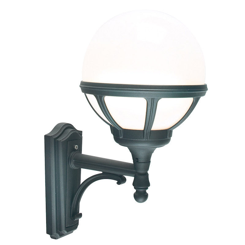 Elstead Bologna Black Finish Outdoor Uplighter Wall Lantern