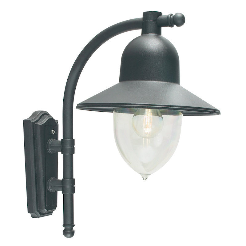 Elstead Como Black Finish Outdoor Wall Lantern