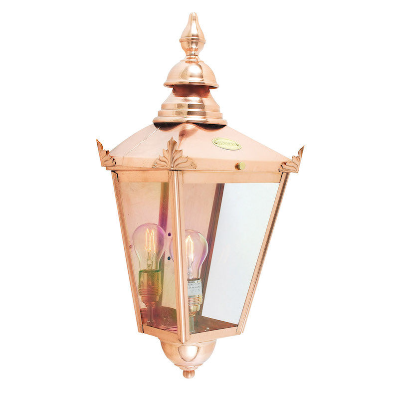 Elstead Chelsea Copper Large Outdoor Half Wall Lantern