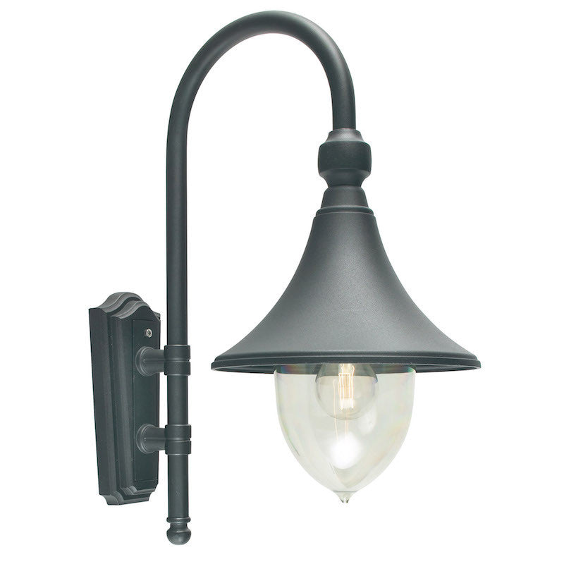 Elstead Firenze Black Finish Outdoor Wall Lantern