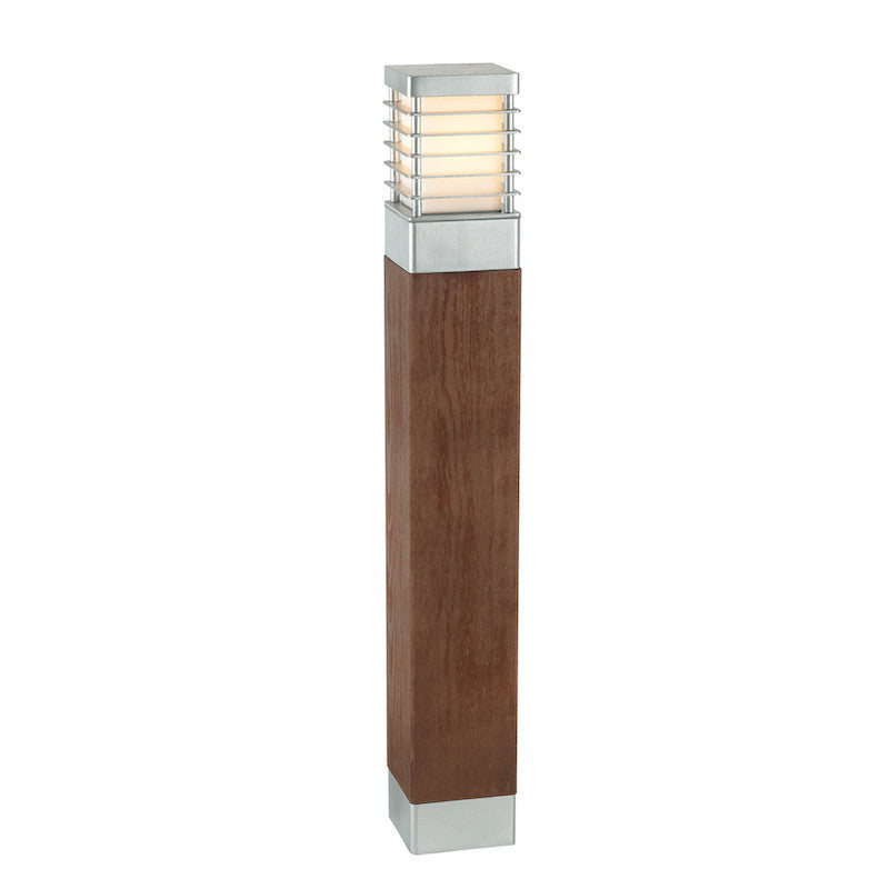 Elstead Halmstad Steel And Scandanavian Wood Bollard Light