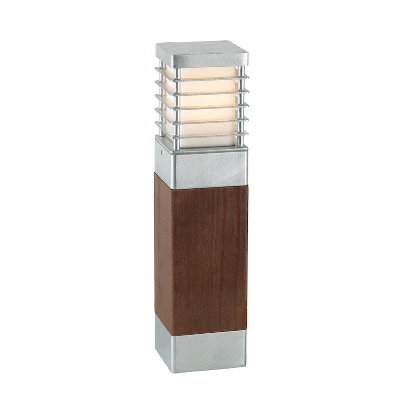 Elstead Halmstad Steel And Scandanavian Wood Mini Bollard Light