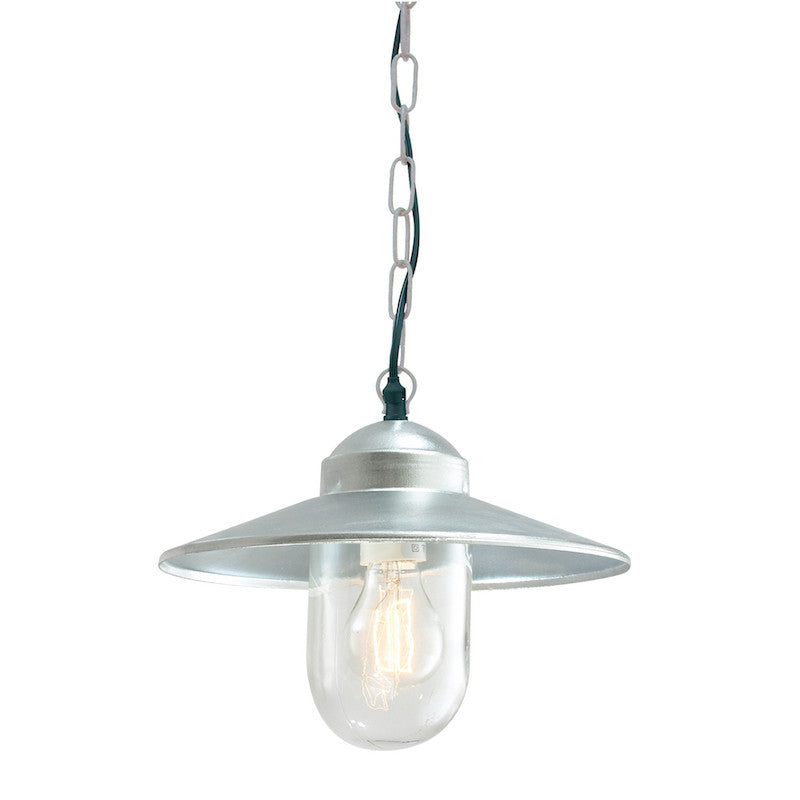 Elstead Karlstad Galvanised Outdoor Pendant Lantern