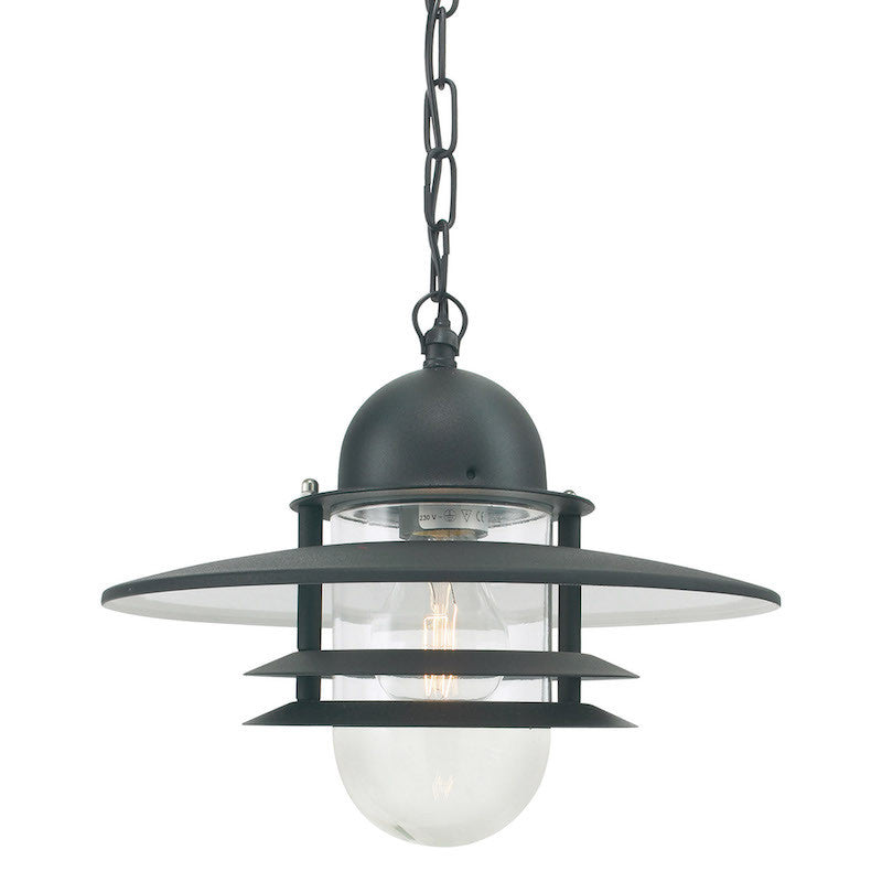 Elstead Oslo Black Outdoor Pendant Lantern