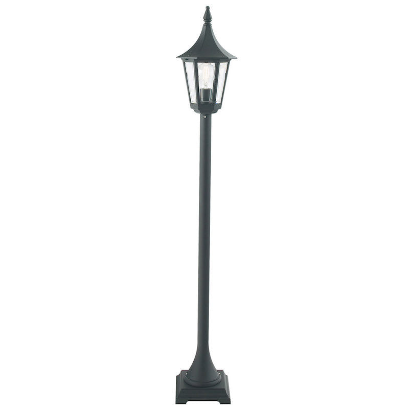 Elstead Rimini Black Finish Outdoor Pillar Lantern