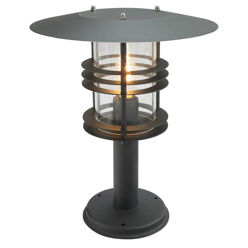 Elstead Stockholm Large Black Outdoor Pedestal Lantern