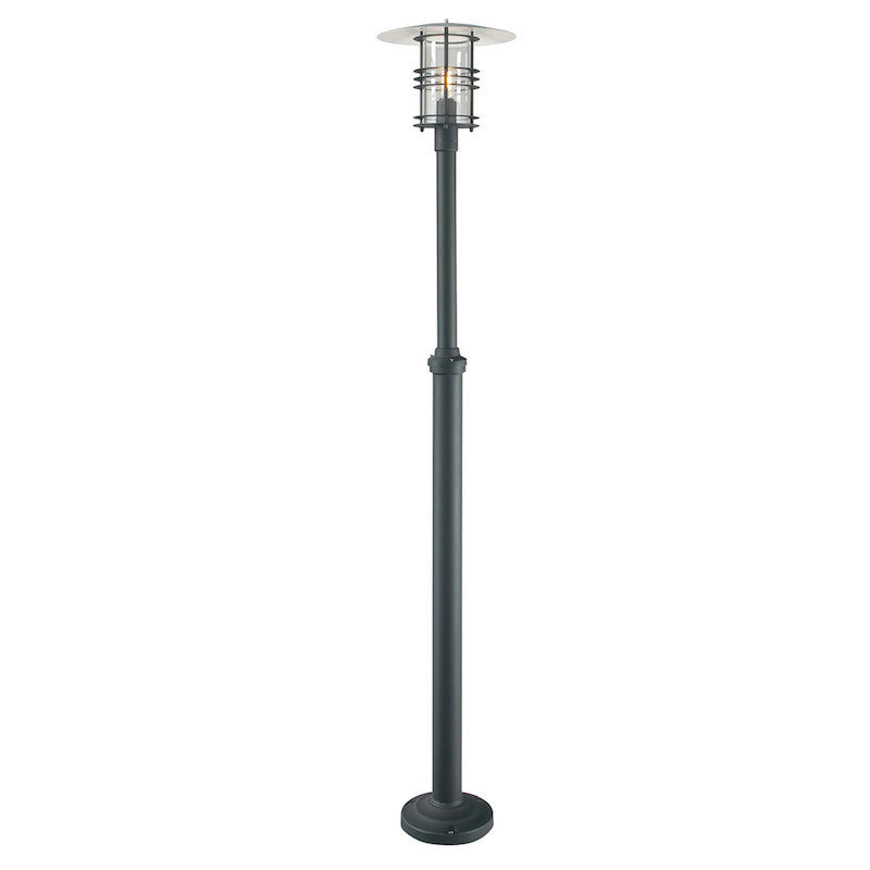 Elstead Stockholm Large Black Outdoor  Pillar Lantern