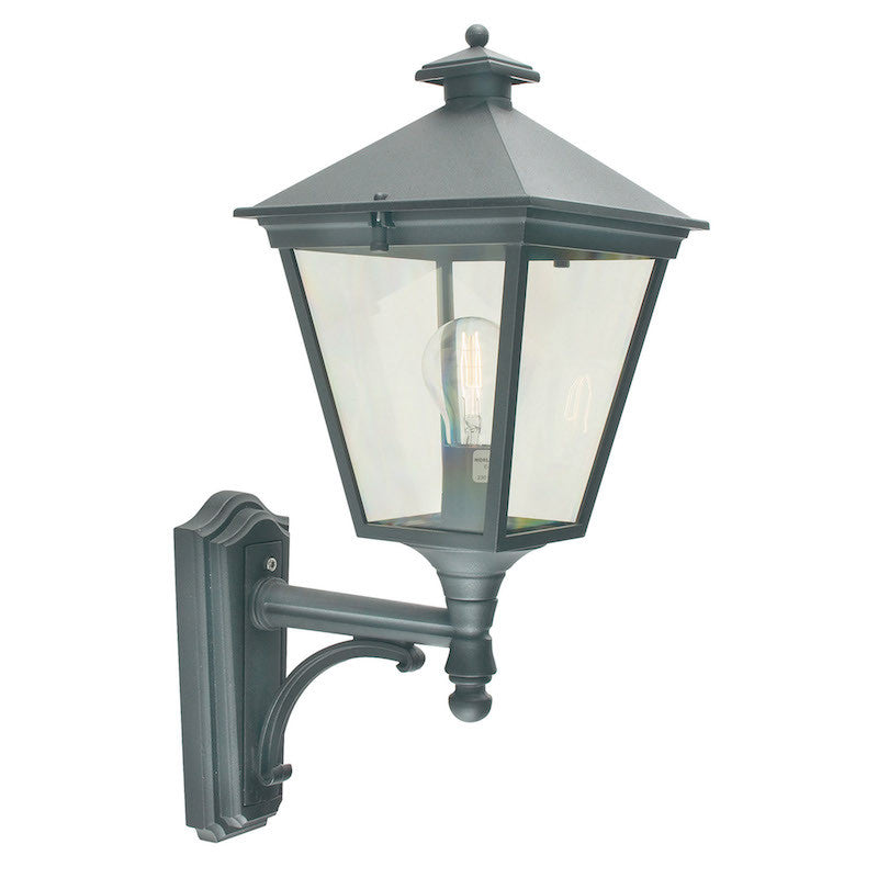 Elstead Turin Black Finish Outdoor Uplighter Wall Lantern