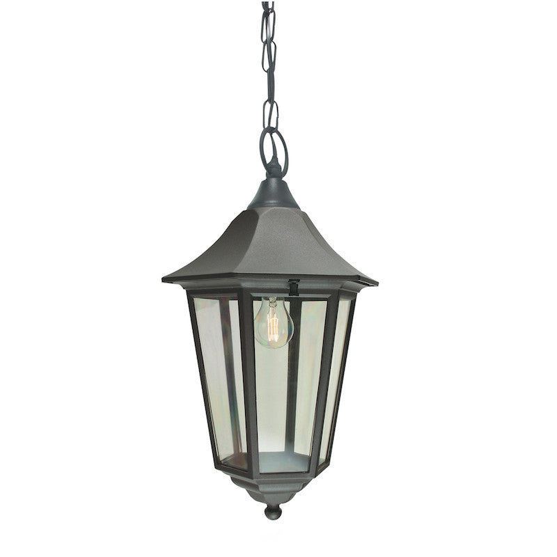 Elstead Valencia Grande Black Finish Outdoor Pendant Lantern