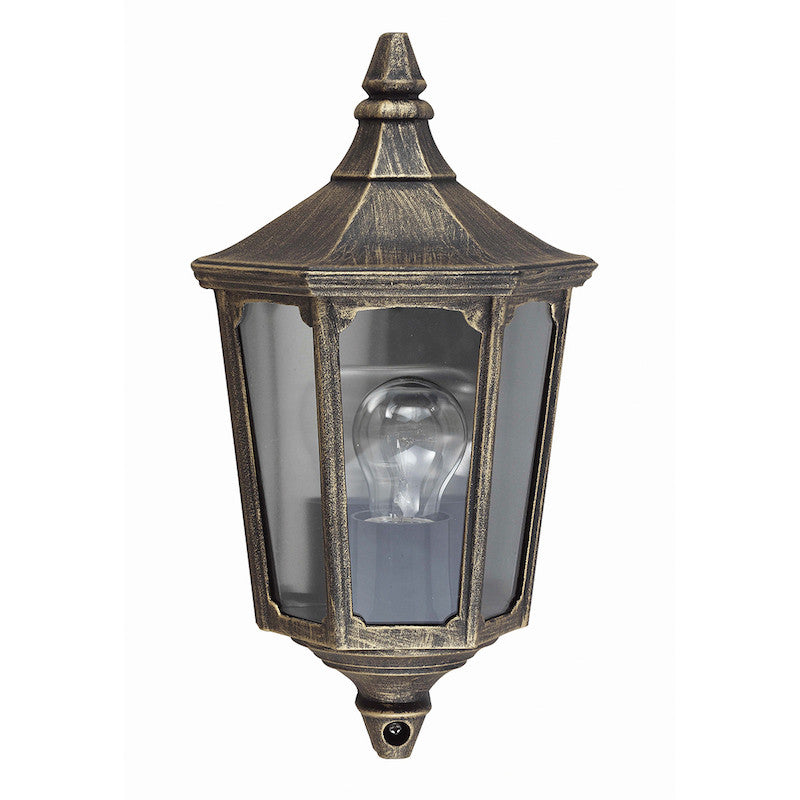 Elstead Cricklade Black/Gold Finish Outdoor Wall Lantern