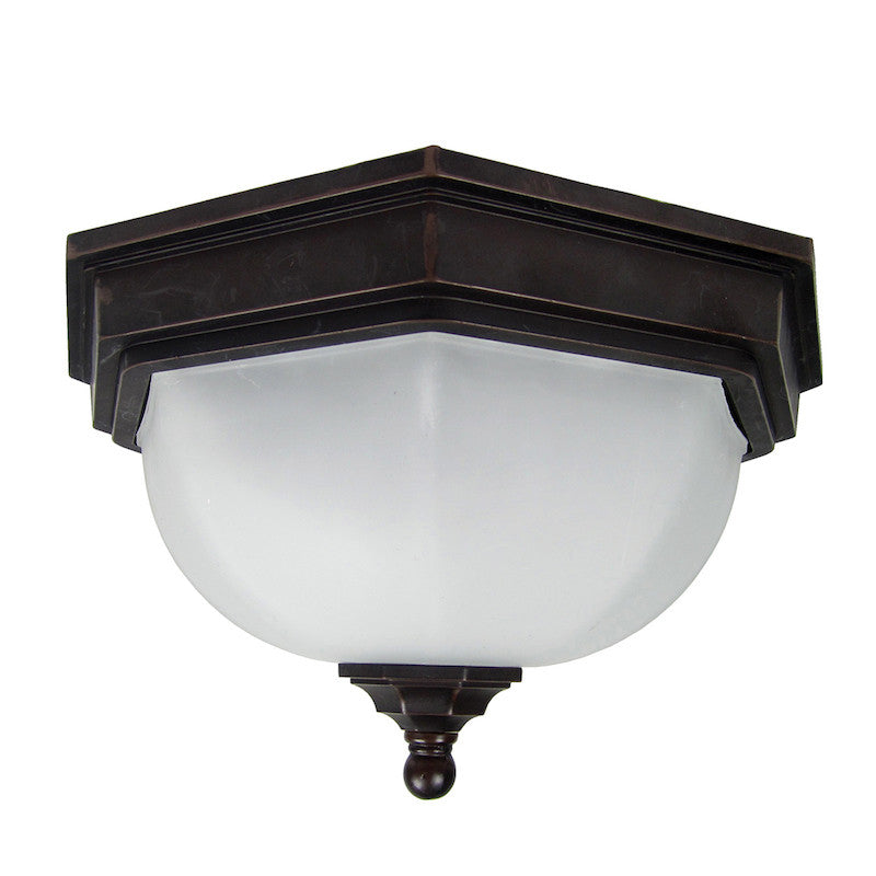 Elstead Fairford Old Bronze Finish Outdoor Flush Lantern