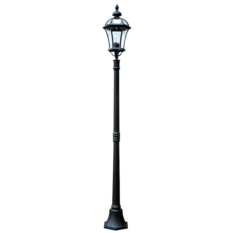 Elstead Ledbury Black Finish Outdoor Lamp Post