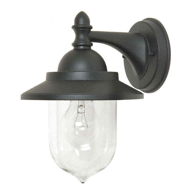 Elstead Sandown Black Finish Outdoor Wall Lantern