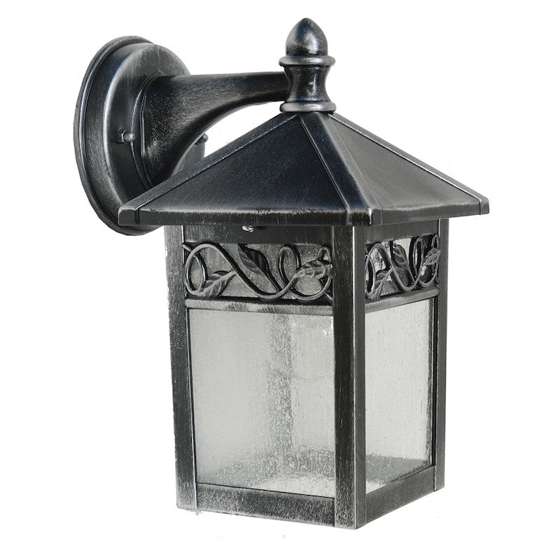 Elstead Winchcombe Black/Silver Finish Outdoor Wall Lantern