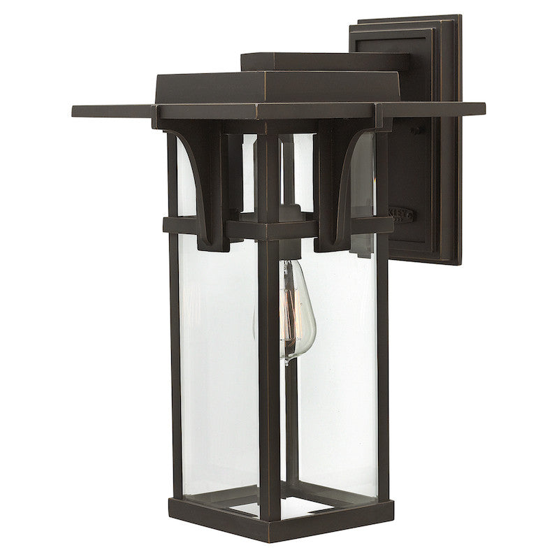 Elstead Manhattan Oil Rubbed Bronze Finish Large Outdoor Wall Lantern