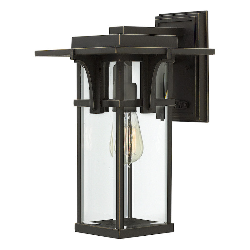 Elstead Manhattan Oil Rubbed Bronze Finish Medium Outdoor Wall Lantern