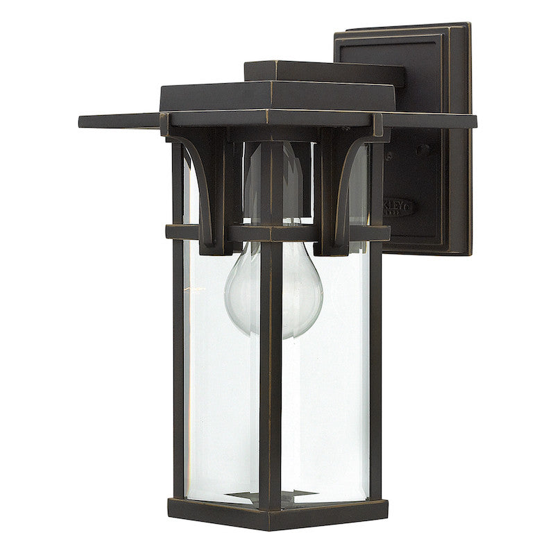 Elstead Manhattan Oil Rubbed Bronze Finish Small Outdoor Wall Lantern