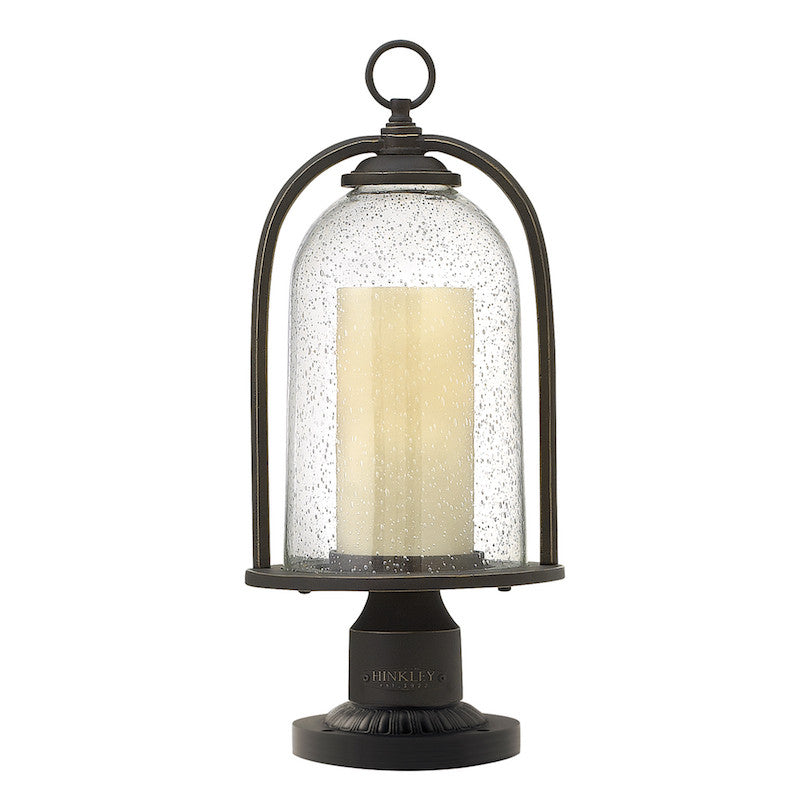 Elstead Quincy Oil Rubbed Bronze Finish Outdoor Pedestal Lantern