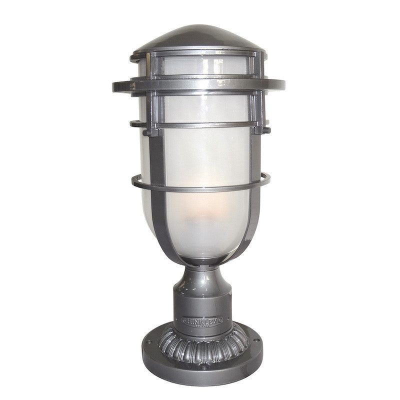 Elstead Reef Hematite Finish Outdoor Pedestal Lantern