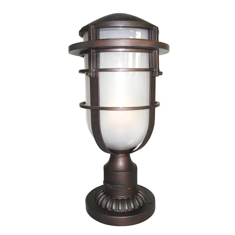 Elstead Reef Victorian Bronze Finish Outdoor Pedestal Lantern