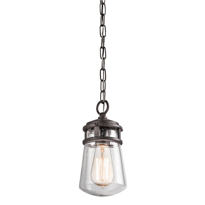 Elstead Lyndon Architectural Bronze Finish Small Outdoor Pendant Lantern