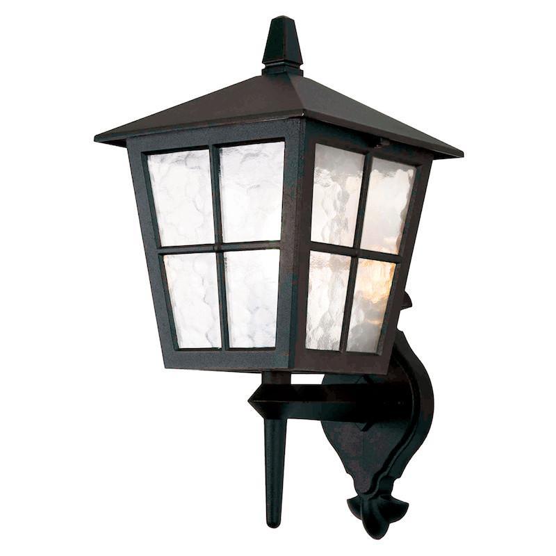 Elstead Canterbury Black Finish Outdoor Uplighter Wall Lantern BL46M