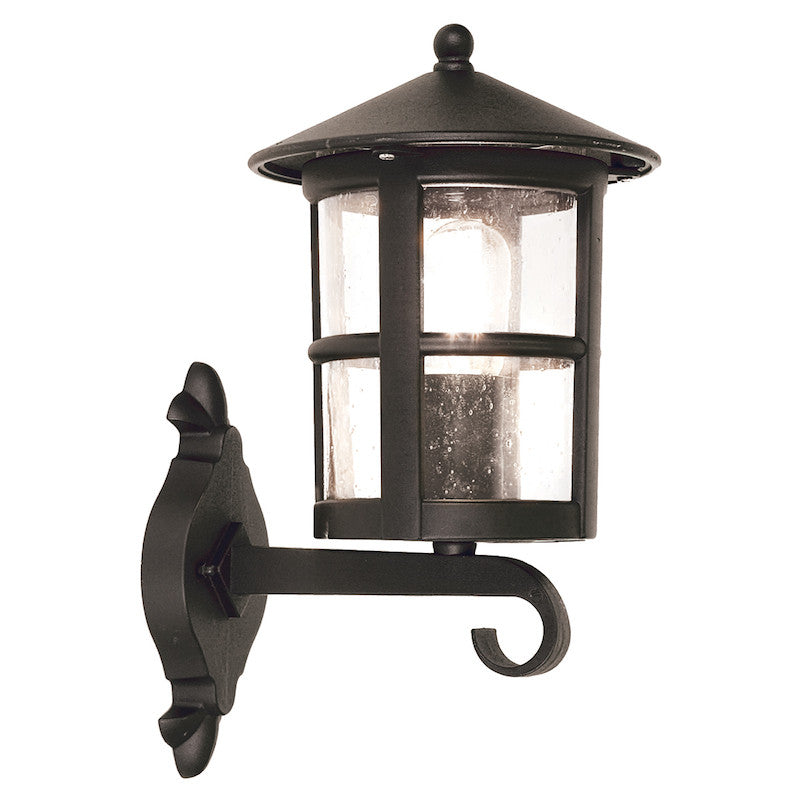 Elstead Hereford II Black Finish Outdoor Large Uplighter Wall Lantern