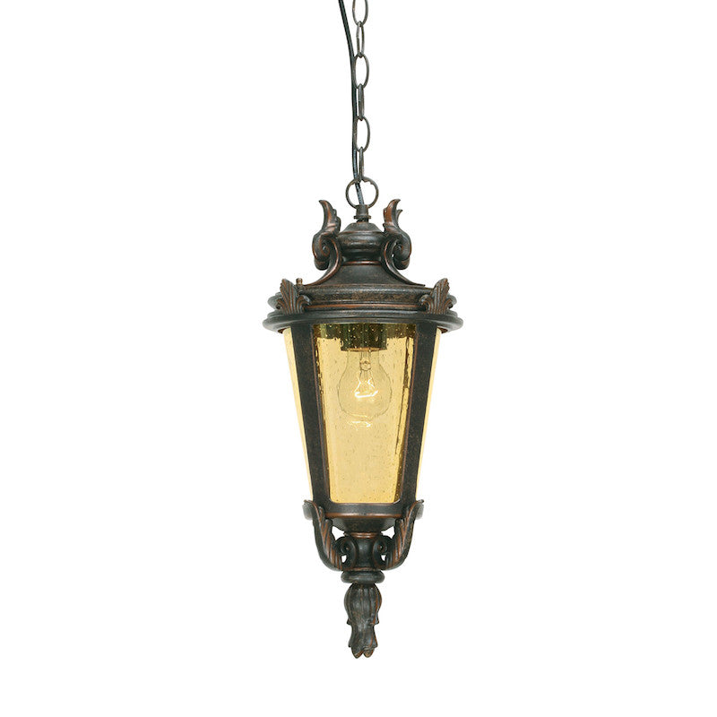 Elstead Baltimore Weathered Bronze Finish Medium Outdoor Pendant Lantern